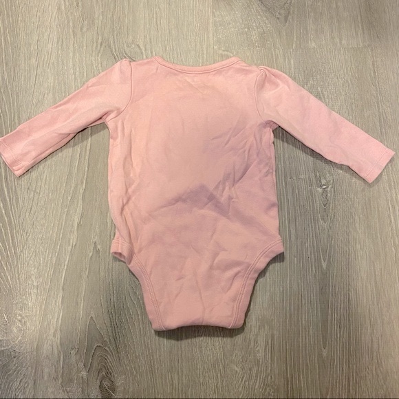 Garanimals & Small Wonders baby girl long sleeved pink onesies 2 pack size 3-6M - Picture 6 of 8